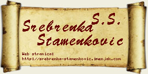Srebrenka Stamenković vizit kartica